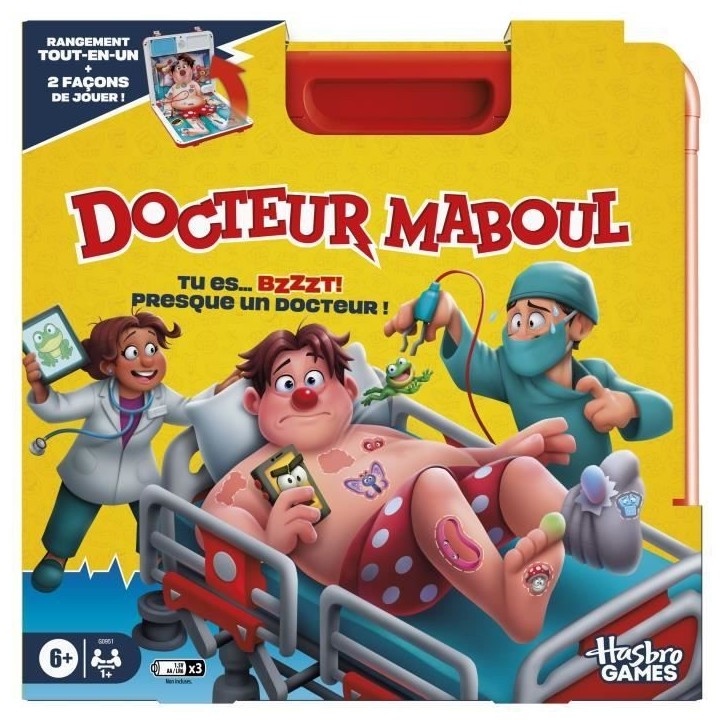 Docteur Maboul, jeu de plateau électronique avec mallette de transport tout-en-un, 2 façons de jouer, 1 joueur et plus, 10 Docteur Maboul, jeu de plateau électronique avec mallette de transport tout-en-un, 2 façons de jouer, 1 joueur et plus, 10