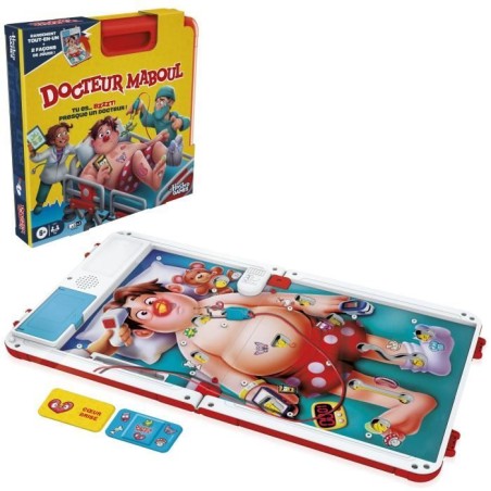 Docteur Maboul, jeu de plateau électronique avec mallette de transport tout-en-un, 2 façons de jouer, 1 joueur et plus, 10 