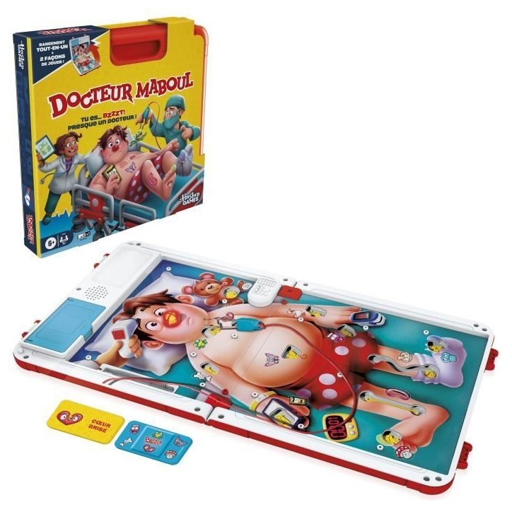 Docteur Maboul, jeu de plateau électronique avec mallette de transport tout-en-un, 2 façons de jouer, 1 joueur et plus, 10 Docteur Maboul, jeu de plateau électronique avec mallette de transport tout-en-un, 2 façons de jouer, 1 joueur et plus, 10