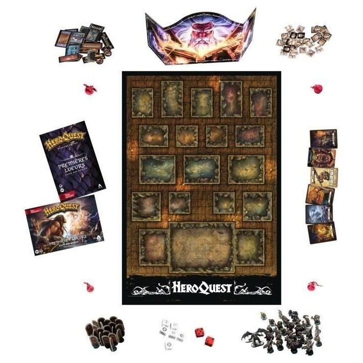 Heroquest Systeme de Jeu First Light, jeu de plateau, Avalon Hill Heroquest Systeme de Jeu First Light, jeu de plateau, Avalon Hill