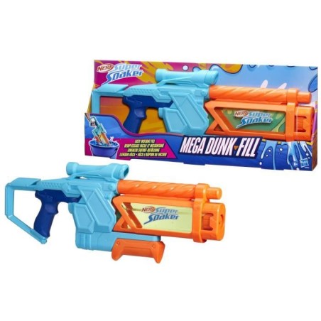 Nerf Pistolet a eau Mega Dunk-Fill, remplissage instantané facile, R