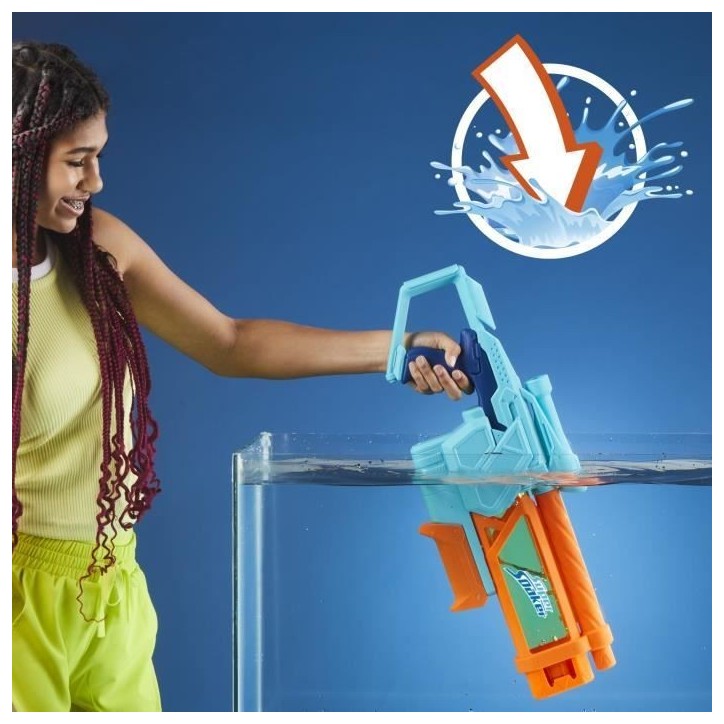 Nerf Pistolet a eau Mega Dunk-Fill, remplissage instantané facile, Réservoir 1L, Nerf Super Soaker, des 6 ans Nerf Pistolet a eau Mega Dunk-Fill, remplissage instantané facile, Réservoir 1L, Nerf Super Soaker, des 6 ans