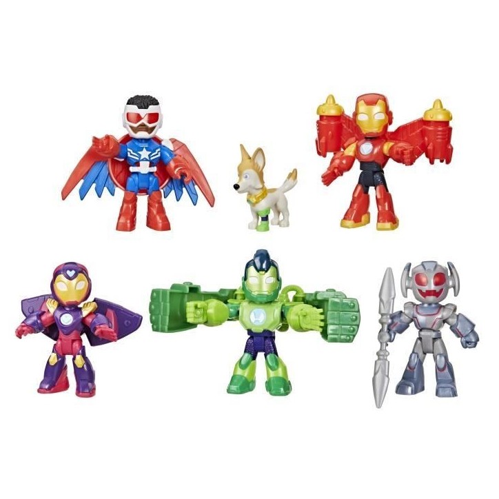 Pack 6 figurines Iron Man Avengers en armure, Marvel Iron Man and his Awesome Friends, des 3 ans Pack 6 figurines Iron Man Avengers en armure, Marvel Iron Man and his Awesome Friends, des 3 ans