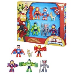 Pack 6 figurines Iron Man Avengers en armure, Marvel Iron Man and his