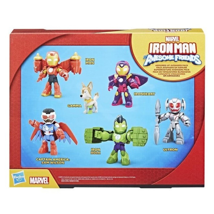 Pack 6 figurines Iron Man Avengers en armure, Marvel Iron Man and his Awesome Friends, des 3 ans Pack 6 figurines Iron Man Avengers en armure, Marvel Iron Man and his Awesome Friends, des 3 ans