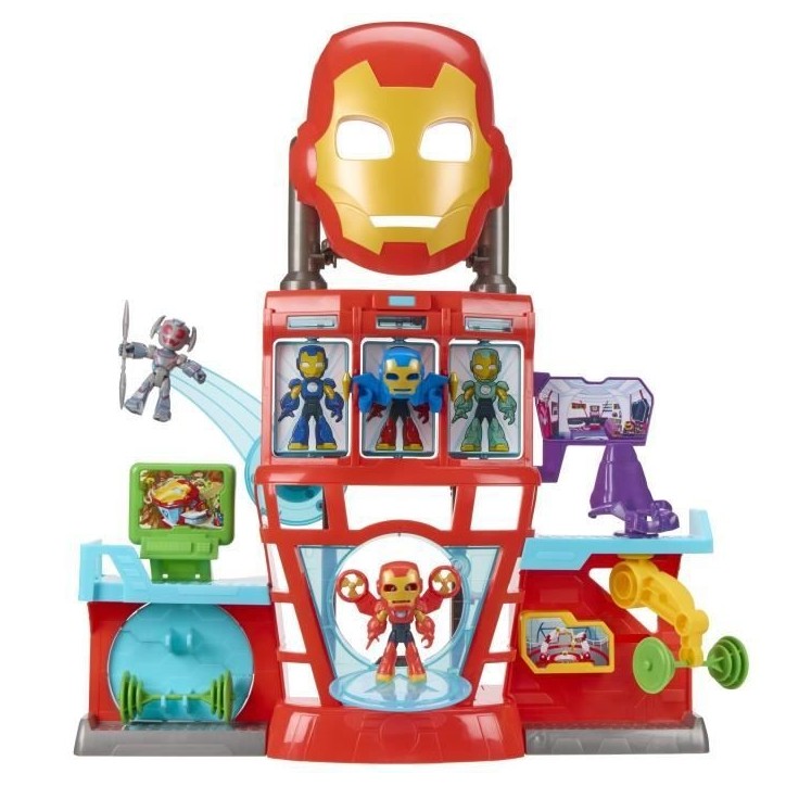 QG d'Iron Man, coffret électronique pour enfant, Marvel Iron Man and his Awesome Friends, des 4 ans