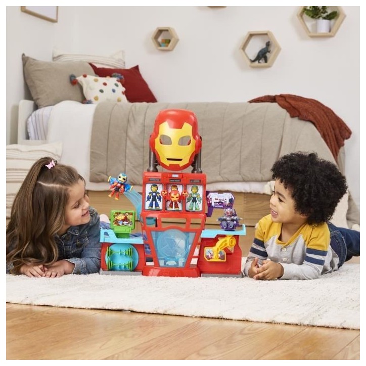 QG d'Iron Man, coffret électronique pour enfant, Marvel Iron Man and his Awesome Friends, des 4 ans