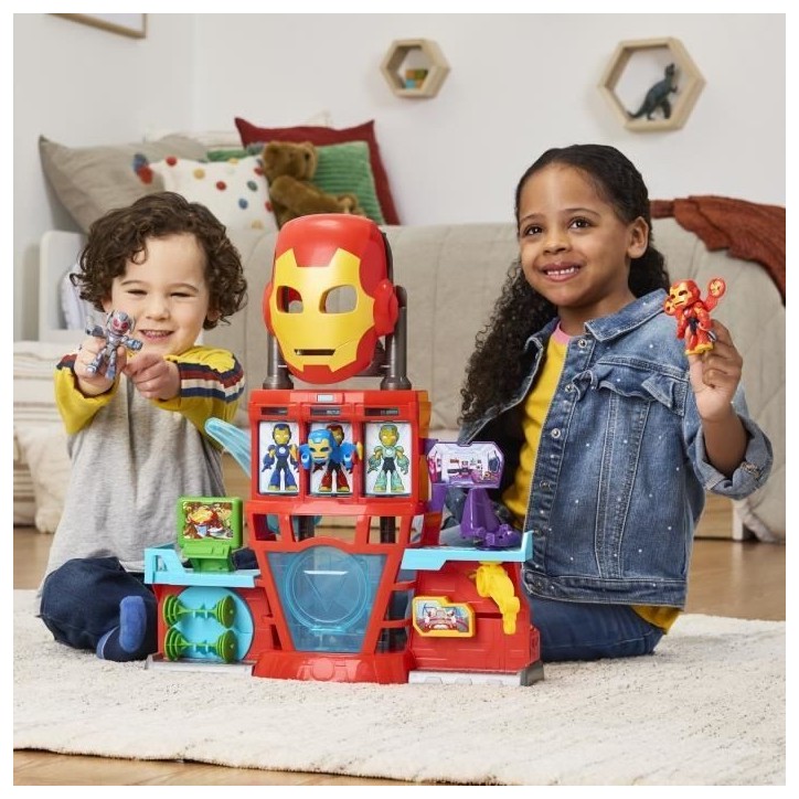 QG d'Iron Man, coffret électronique pour enfant, Marvel Iron Man and his Awesome Friends, des 4 ans