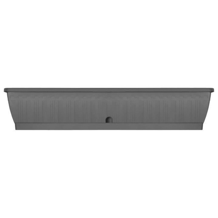 Jardiniere - GARDEN ID Terraflor - Anthracite 100 cm - Solidité - Réserve d'eau - Recyclé & 100% recyclable - Volume pour pla