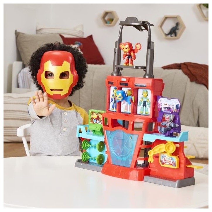 QG d'Iron Man, coffret électronique pour enfant, Marvel Iron Man and his Awesome Friends, des 4 ans