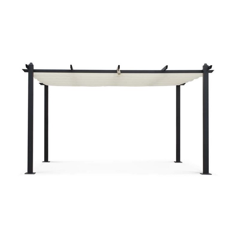 Pergola en aluminium CORDOBA - Ecru - 4 x 3 m Pergola en aluminium CORDOBA - Ecru - 4 x 3 m