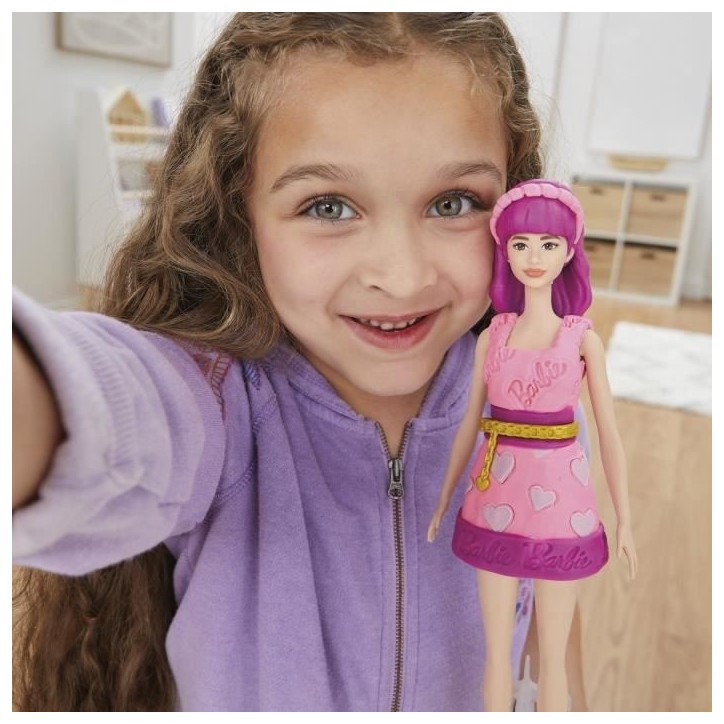 Play-Doh Barbie Coeurs et coiffure, coffret de pâte a modeler Play-Doh Barbie Coeurs et coiffure, coffret de pâte a modeler