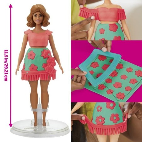 Play-Doh Barbie Fleurons et franges, coffret de pâte a modeler