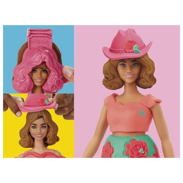 Play-Doh Barbie Fleurons et franges, coffret de pâte a modeler Play-Doh Barbie Fleurons et franges, coffret de pâte a modeler