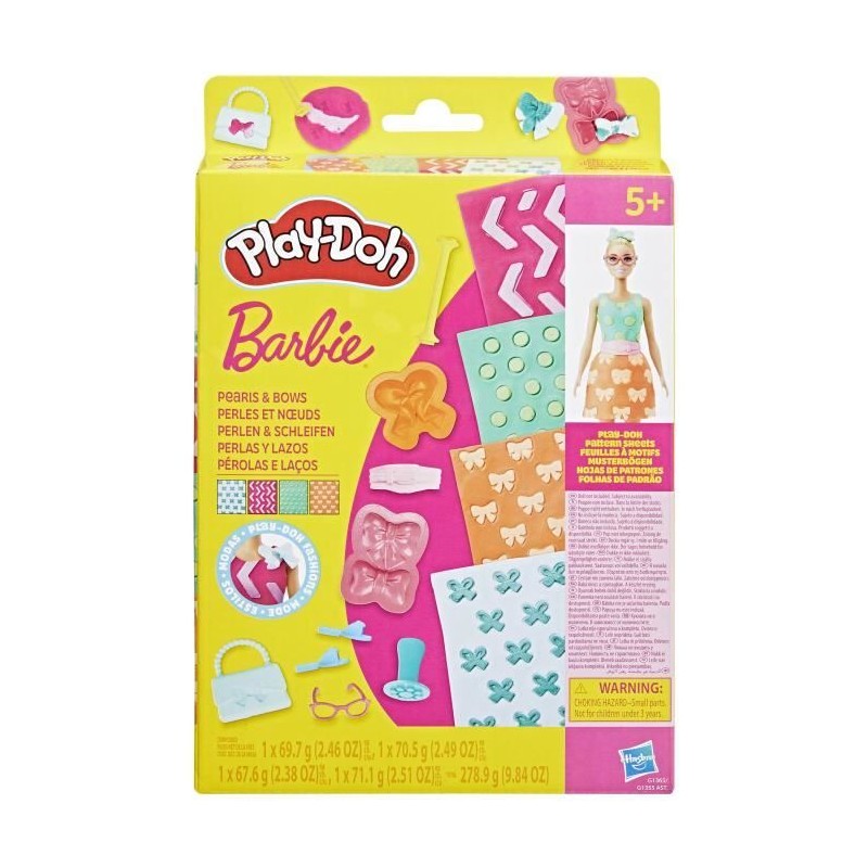 Play-Doh Barbie Perles et noeuds, recharges pour coffret de pâte a mo Play-Doh Barbie Perles et noeuds, recharges pour coffret de pâte a mo