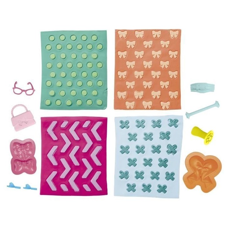 Play-Doh Barbie Perles et noeuds, recharges pour coffret de pâte a modeler