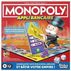 Monopoly Appli bancaire, jeu de plateau avec appli pour appareil type