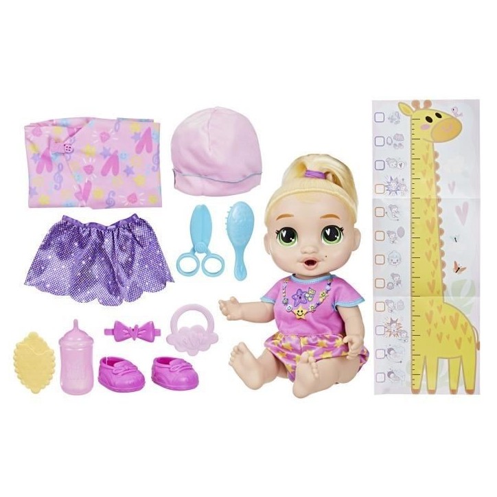 Baby Alive Bébé grandit LaLa GooGoo, coffret poupée interactive, avec plus de 75 sons et phrases, des 3 ans Baby Alive Bébé grandit LaLa GooGoo, coffret poupée interactive, avec plus de 75 sons et phrases, des 3 ans