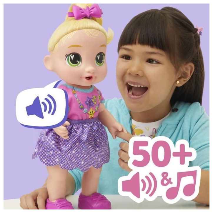 Baby Alive Bébé grandit LaLa GooGoo, coffret poupée interactive, avec plus de 75 sons et phrases, des 3 ans Baby Alive Bébé grandit LaLa GooGoo, coffret poupée interactive, avec plus de 75 sons et phrases, des 3 ans