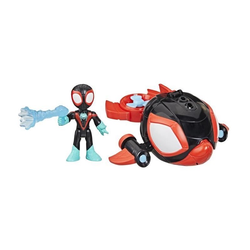 Figurine et véhicule Miles Morales Water-Webs Dauphin filant, Marvel Figurine et véhicule Miles Morales Water-Webs Dauphin filant, Marvel