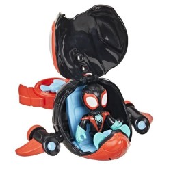 Figurine et véhicule Miles Morales Water-Webs Dauphin filant, Marvel