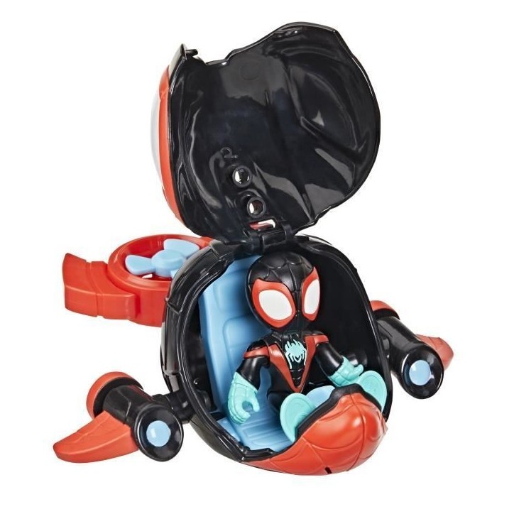Figurine et véhicule Miles Morales Water-Webs Dauphin filant, Marvel Spidey et ses Amis Extraordinaires, Des 4 ans