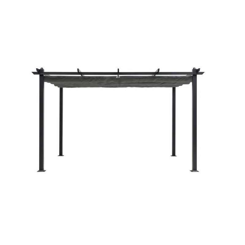 Pergola en aluminium CORDOBA - Gris - 4 x 3 m Pergola en aluminium CORDOBA - Gris - 4 x 3 m