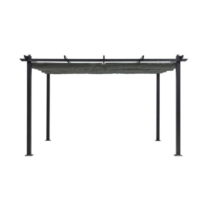 Pergola en aluminium CORDOBA - Gris - 4 x 3 m