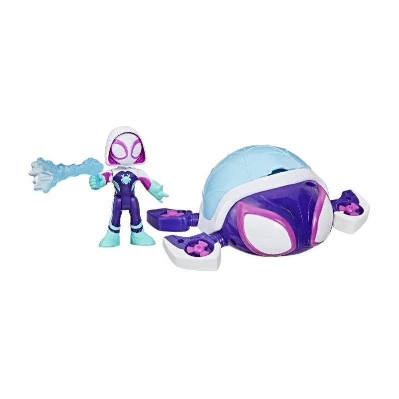 Figurine et véhicule Ghost-Spider Water-Webs Tortue fantôme, Marvel Figurine et véhicule Ghost-Spider Water-Webs Tortue fantôme, Marvel