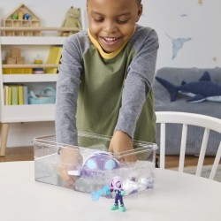 Figurine et véhicule Ghost-Spider Water-Webs Tortue fantôme, Marvel