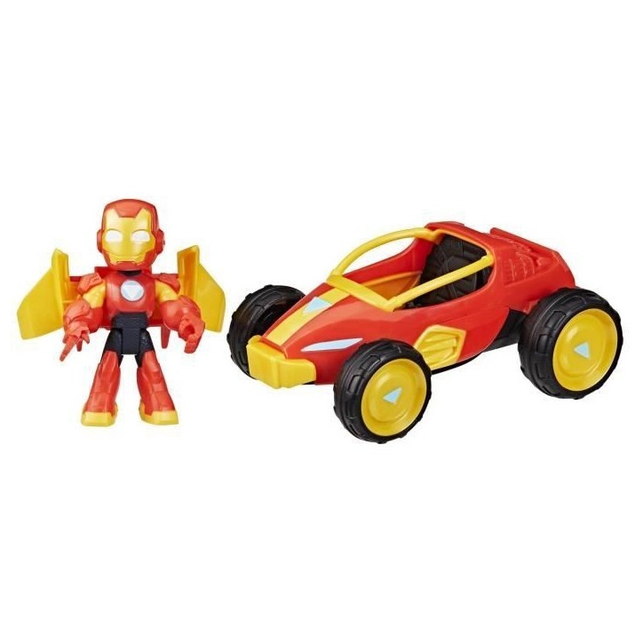 Figurine Iron Man et véhicule Bolide Iron Man, Marvel Iron Man and his Awesome Friends, des 3 ans