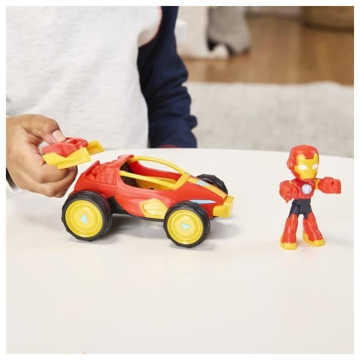 Figurine Iron Man et véhicule Bolide Iron Man, Marvel Iron Man and his Awesome Friends, des 3 ans