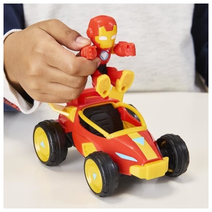 Figurine Iron Man et véhicule Bolide Iron Man, Marvel Iron Man and his Awesome Friends, des 3 ans