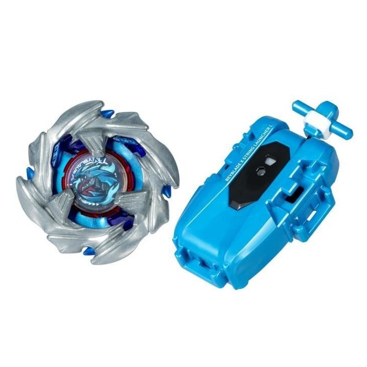 Beyblade X pack Cobalt Dragoon 2-60C avec lanceur a corde deluxe, toupie a rotation gauche, des 8 ans Beyblade X pack Cobalt Dragoon 2-60C avec lanceur a corde deluxe, toupie a rotation gauche, des 8 ans