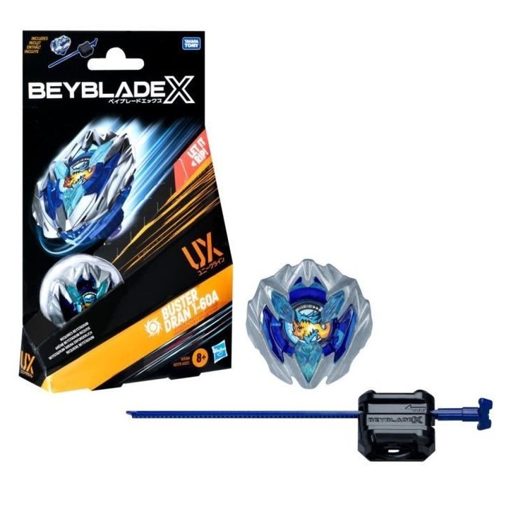 Beyblade X Buster Dran 1-60A UX, toupie de type endurance et lanceur, toupies de combat authentiques Takara Tomy, des 8 ans Beyblade X Buster Dran 1-60A UX, toupie de type endurance et lanceur, toupies de combat authentiques Takara Tomy, des 8 ans