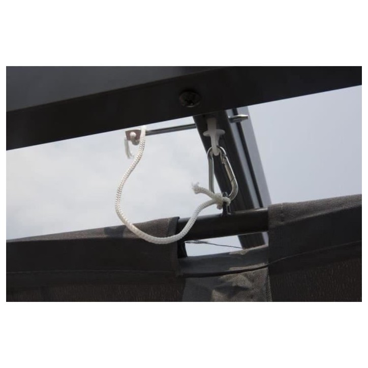 Pergola en aluminium CORDOBA - Gris - 4 x 3 m
