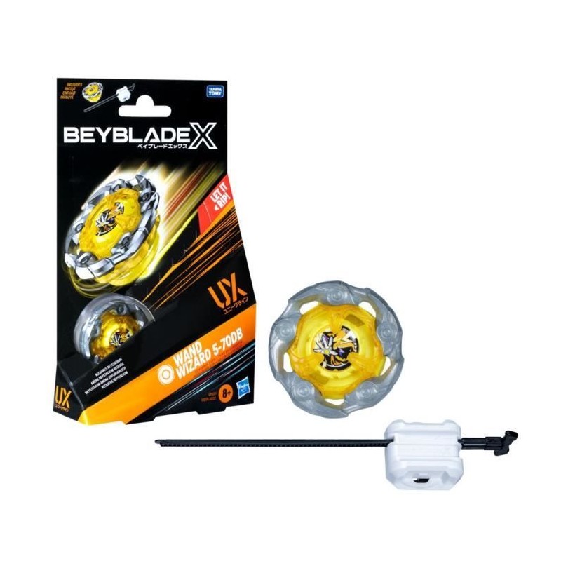 Beyblade X Starter Pack Wand Wizard 5-70DB UX, toupie de type enduranc Beyblade X Starter Pack Wand Wizard 5-70DB UX, toupie de type enduranc