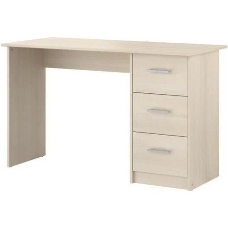 Bureau droit 3 tiroirs ESSENTIEL - Panneaux de particules - Décor Aca