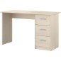 Bureau droit 3 tiroirs ESSENTIEL - Panneaux de particules - Décor Acacia clair - L 121 x P 55 x H 74 cm - PARISOT