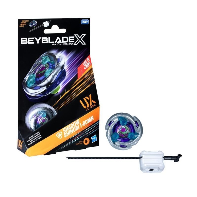 Beyblade X Starter Pack Shadow Shinobi 1-80MN UX avec toupie de type d Beyblade X Starter Pack Shadow Shinobi 1-80MN UX avec toupie de type d