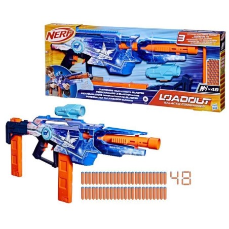 Nerf Loadout Galactic Commander, blaster a fléchettes en mousse motor