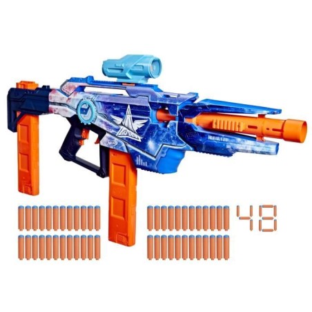Nerf Loadout Galactic Commander, blaster a fléchettes en mousse motorisé, 3 accessoires et 48 fléchettes Nerf N1, des 8 an