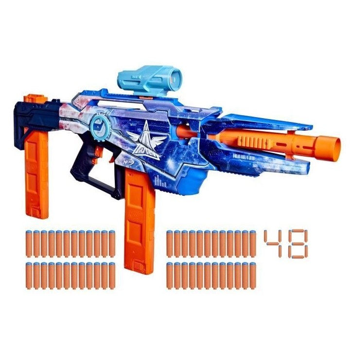 Nerf Loadout Galactic Commander, blaster a fléchettes en mousse motorisé, 3 accessoires et 48 fléchettes Nerf N1, des 8 an Nerf Loadout Galactic Commander, blaster a fléchettes en mousse motorisé, 3 accessoires et 48 fléchettes Nerf N1, des 8 an