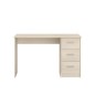 Bureau droit 3 tiroirs ESSENTIEL - Panneaux de particules - Décor Acacia clair - L 121 x P 55 x H 74 cm - PARISOT