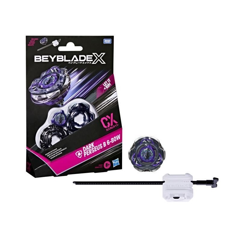 Beyblade X, Starter Pack Dark Perseus B 6-80W CX avec toupie de type d Beyblade X, Starter Pack Dark Perseus B 6-80W CX avec toupie de type d
