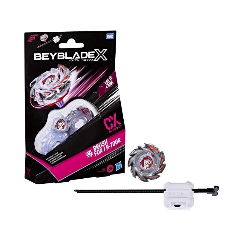 Beyblade X Starter Pack Brush Fox J 9-70GR CX, toupie Takara Tomy de t Beyblade X Starter Pack Brush Fox J 9-70GR CX, toupie Takara Tomy de t