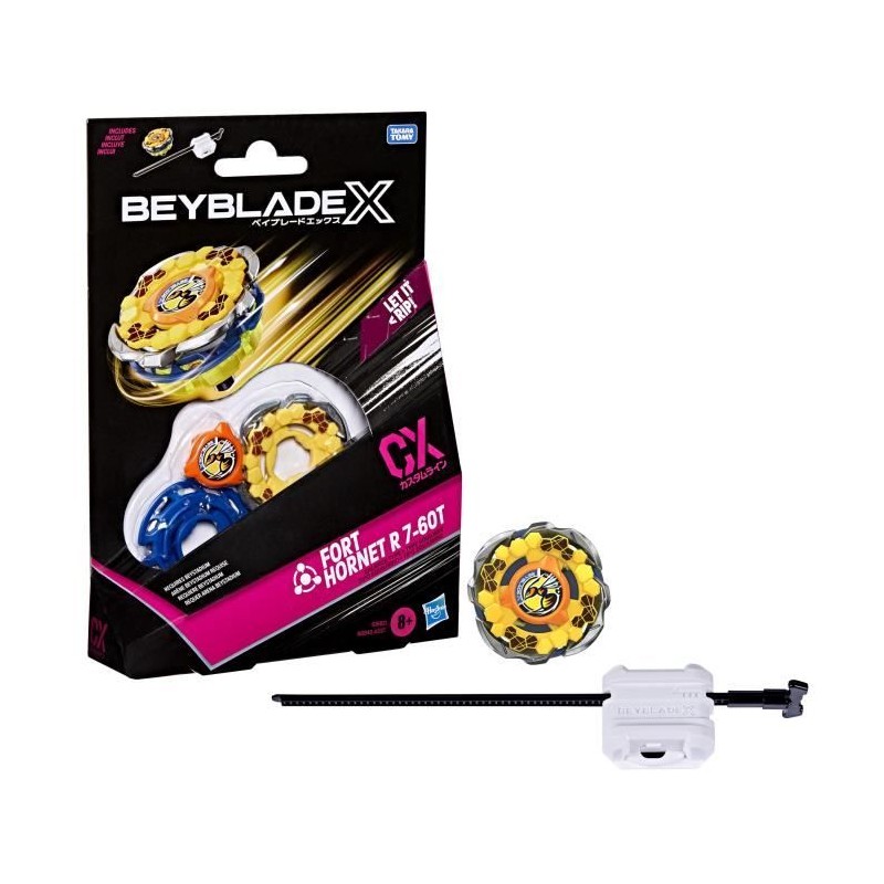 Beyblade X Starter Pack Fort Hornet R 7-60T CX, toupie Takara Tomy de Beyblade X Starter Pack Fort Hornet R 7-60T CX, toupie Takara Tomy de