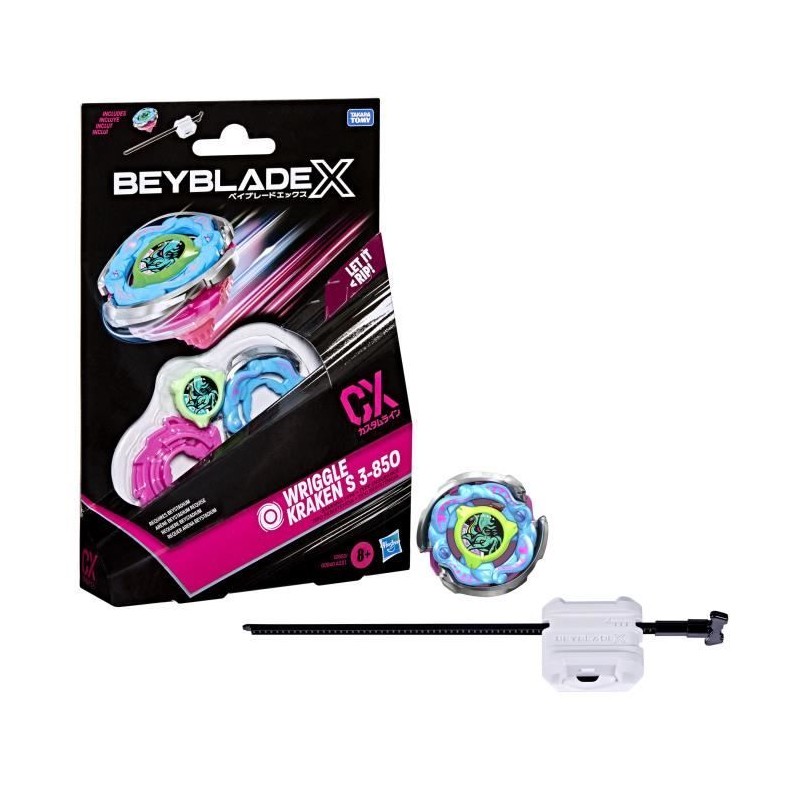 Beyblade X Starter Pack Wriggle Kraken S 3-85O CX, toupie Takara Tomy Beyblade X Starter Pack Wriggle Kraken S 3-85O CX, toupie Takara Tomy