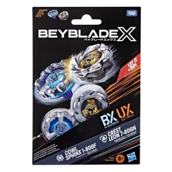 Beyblade X Dual Pack Toupie Cowl Sphinx 1-80GF et Crest Leon 7-60GN, d