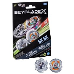 Beyblade X Dual Pack Gill Shark 4-70O et Pearl Tiger 3-60U, Toupie de